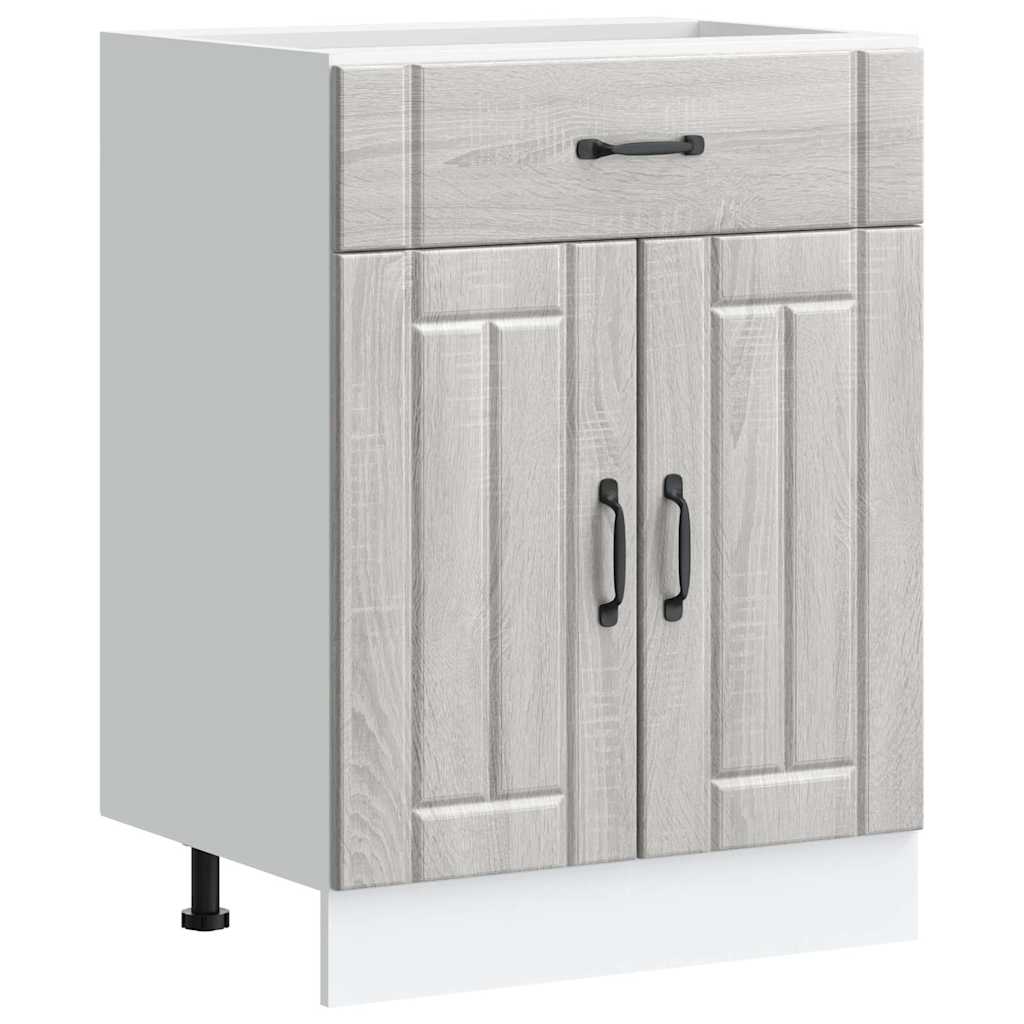 vidaXL Kitchen Base Cabinet "Lucca" Grey Sonoma Engineered Wood