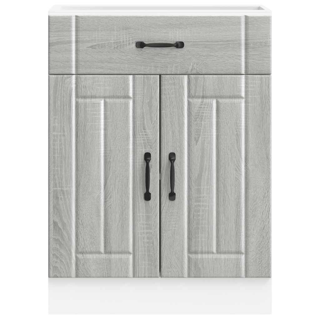 vidaXL Kitchen Base Cabinet "Lucca" Grey Sonoma Engineered Wood