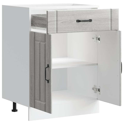 vidaXL Kitchen Base Cabinet "Lucca" Grey Sonoma Engineered Wood