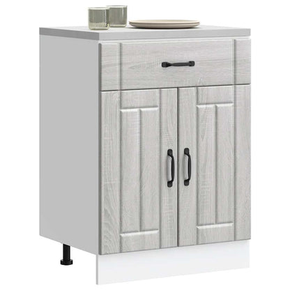 vidaXL Kitchen Base Cabinet Lucca Grey Sonoma Engineered Wood