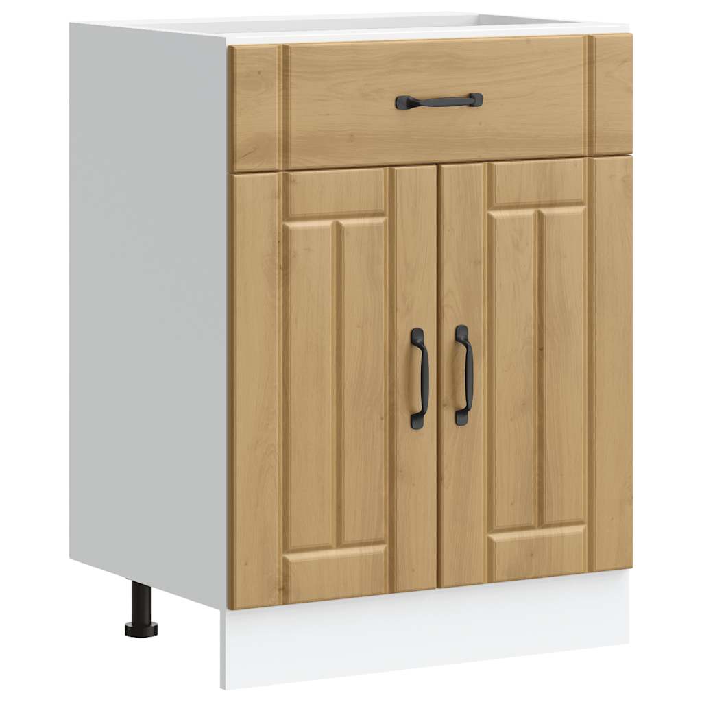 vidaXL Kitchen Base Cabinet "Lucca" Artisan Oak Engineered Wood