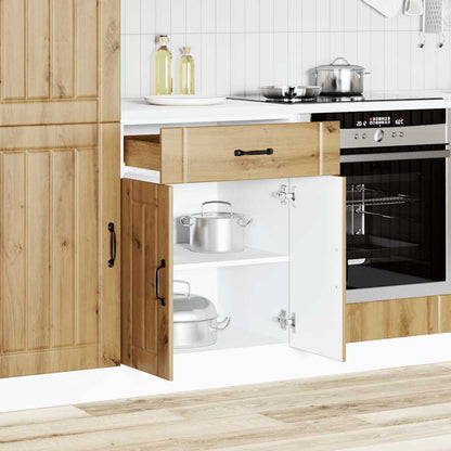 vidaXL Kitchen Base Cabinet "Lucca" Artisan Oak Engineered Wood
