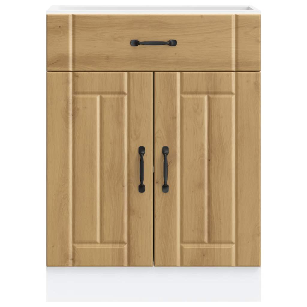 vidaXL Kitchen Base Cabinet "Lucca" Artisan Oak Engineered Wood