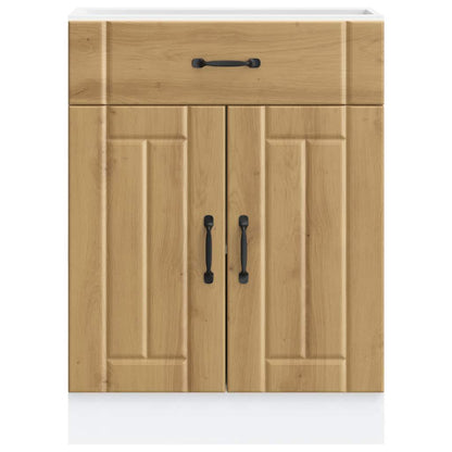 vidaXL Kitchen Base Cabinet "Lucca" Artisan Oak Engineered Wood