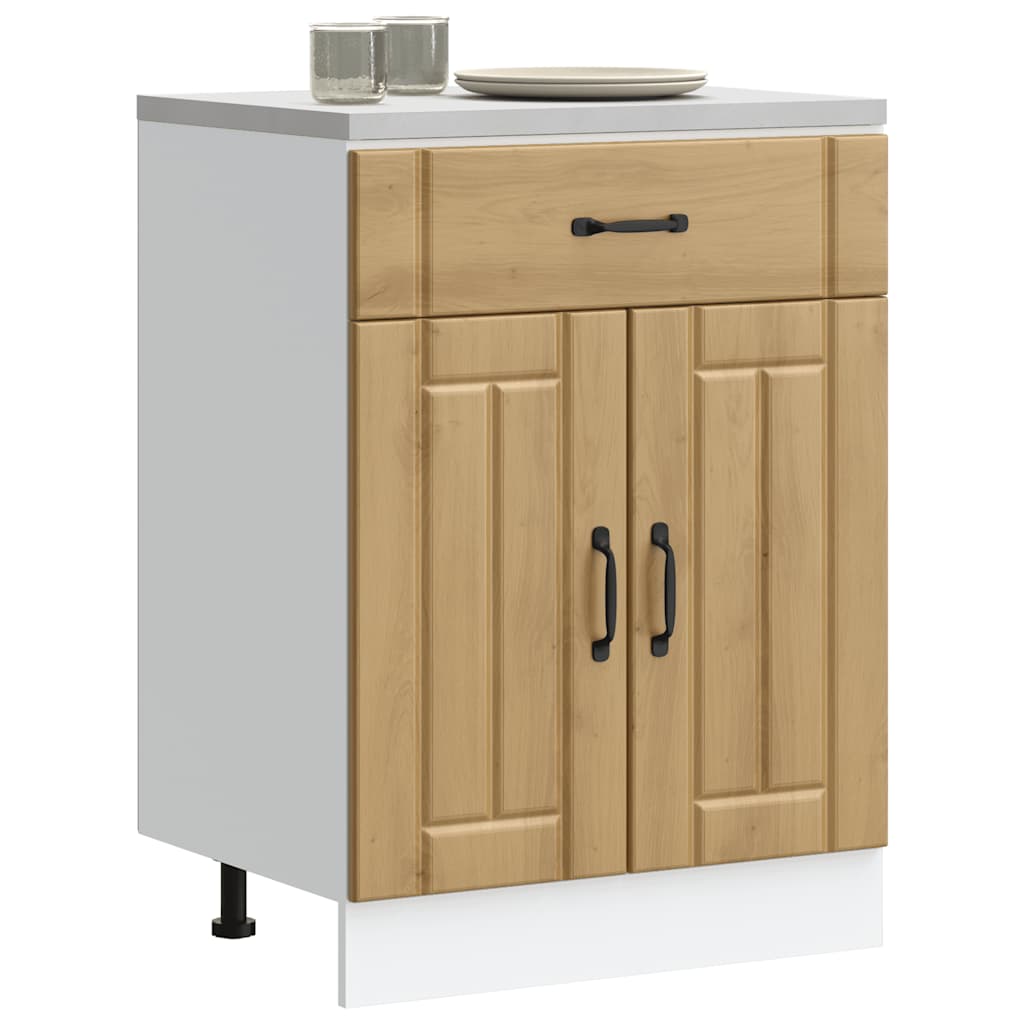 vidaXL Kitchen Base Cabinet "Lucca" Artisan Oak Engineered Wood