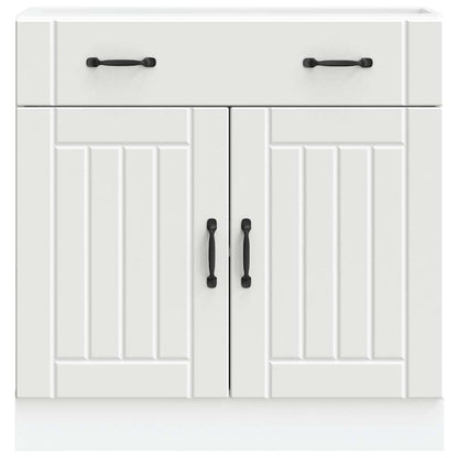vidaXL Kitchen Base Cabinet "Lucca" White Engineered Wood