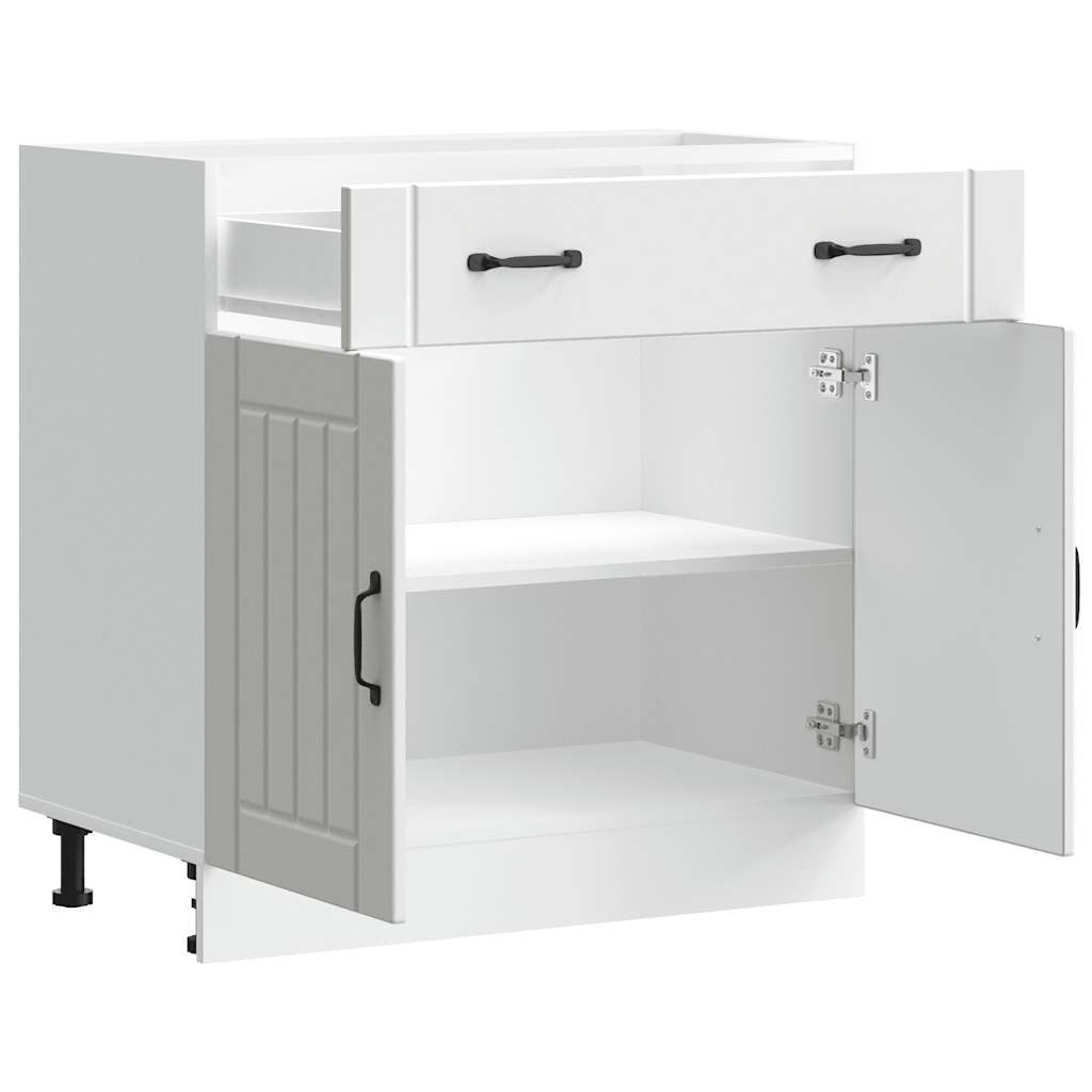 vidaXL Kitchen Base Cabinet "Lucca" White Engineered Wood