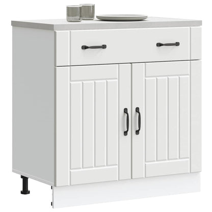 vidaXL Kitchen Base Cabinet "Lucca" White Engineered Wood