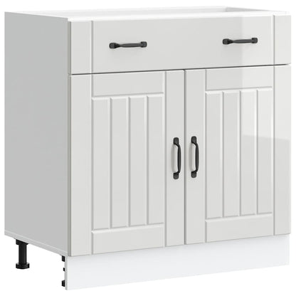 vidaXL Kitchen Base Cabinet Lucca High Gloss White Engineered Wood