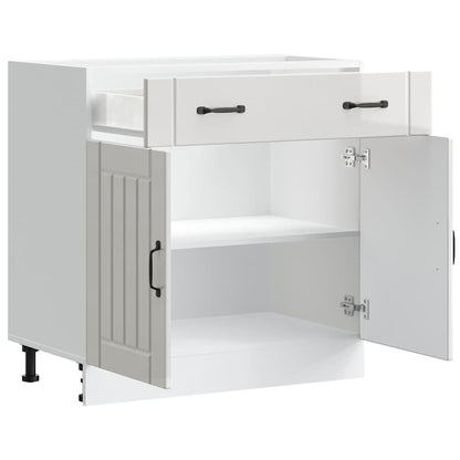 vidaXL Kitchen Base Cabinet "Lucca" High Gloss White Engineered Wood