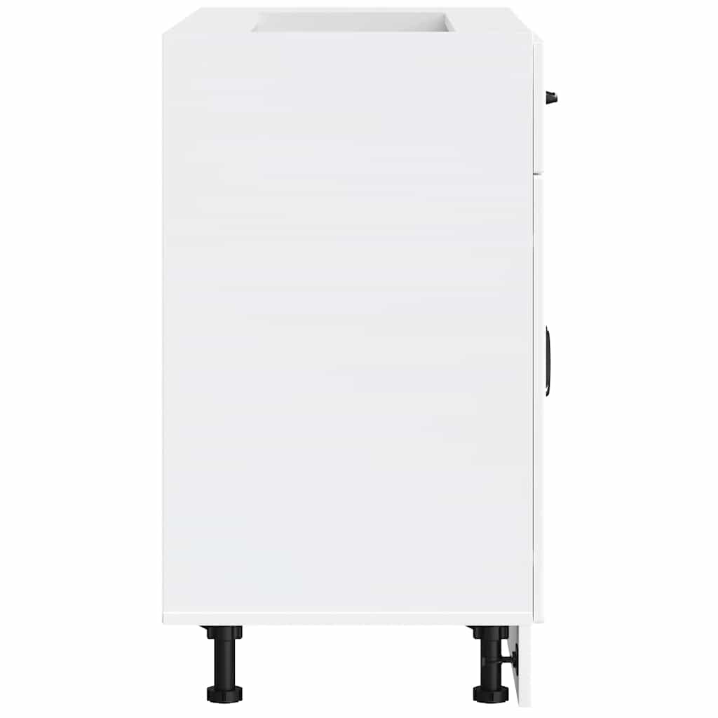 vidaXL Kitchen Base Cabinet Lucca High Gloss White Engineered Wood