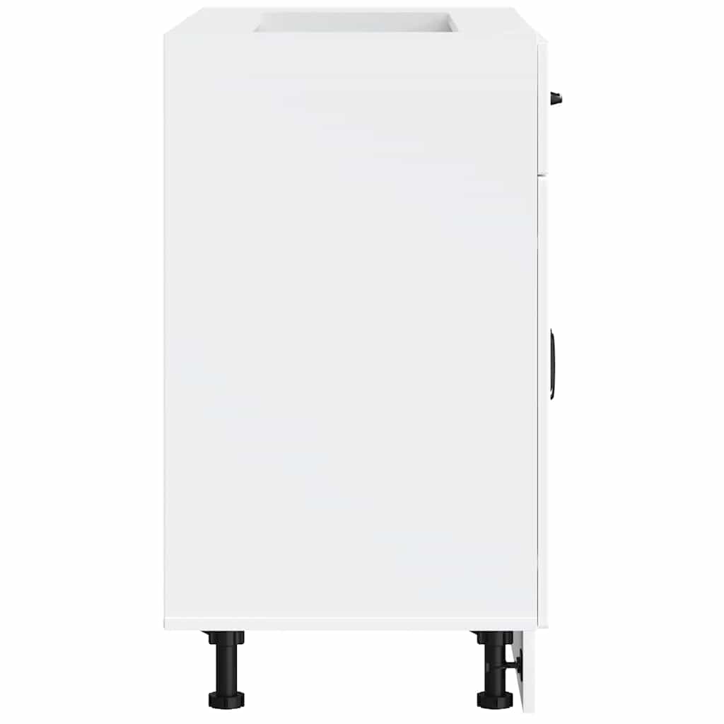 vidaXL Kitchen Base Cabinet "Lucca" High Gloss White Engineered Wood