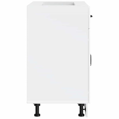 vidaXL Kitchen Base Cabinet "Lucca" High Gloss White Engineered Wood