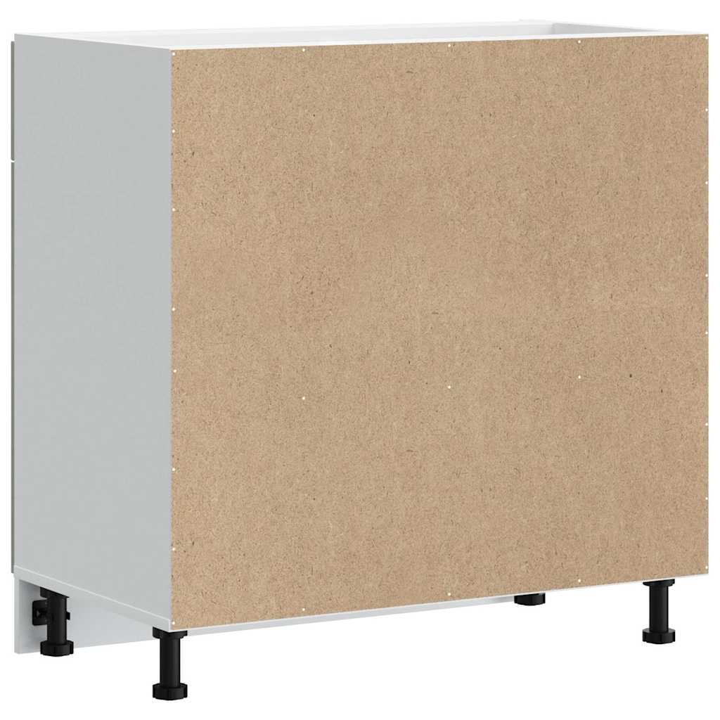 vidaXL Kitchen Base Cabinet "Lucca" High Gloss White Engineered Wood
