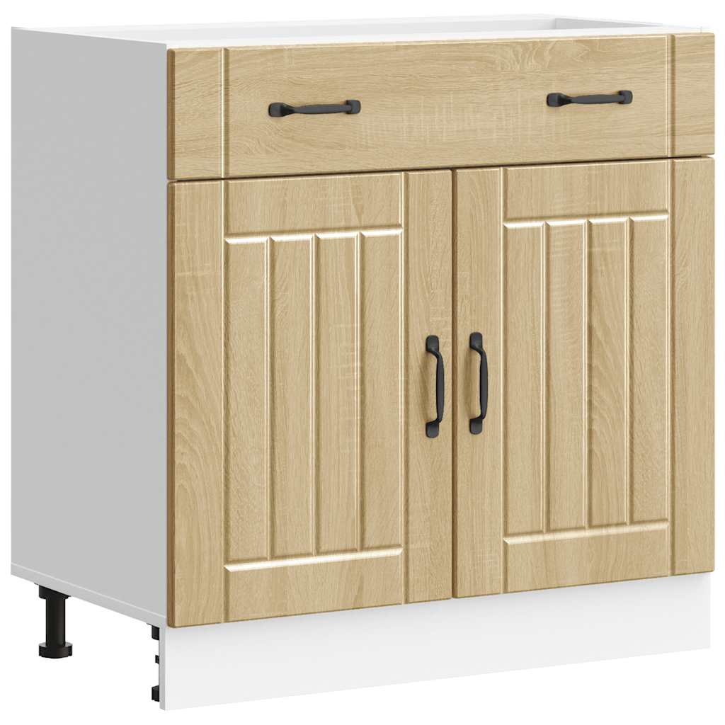 vidaXL Kitchen Base Cabinet "Lucca" Sonoma Oak Engineered Wood