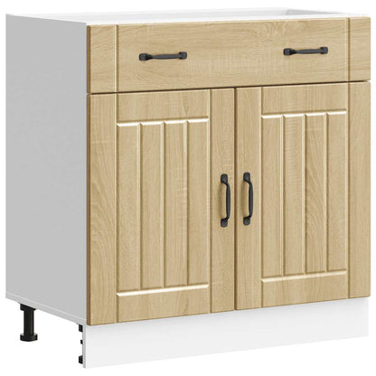 vidaXL Kitchen Base Cabinet "Lucca" Sonoma Oak Engineered Wood
