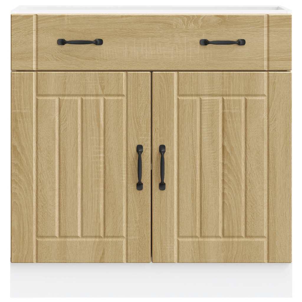 vidaXL Kitchen Base Cabinet "Lucca" Sonoma Oak Engineered Wood