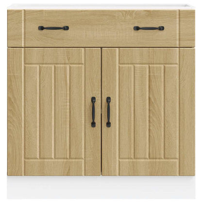 vidaXL Kitchen Base Cabinet "Lucca" Sonoma Oak Engineered Wood