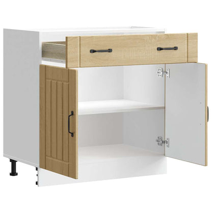 vidaXL Kitchen Base Cabinet "Lucca" Sonoma Oak Engineered Wood