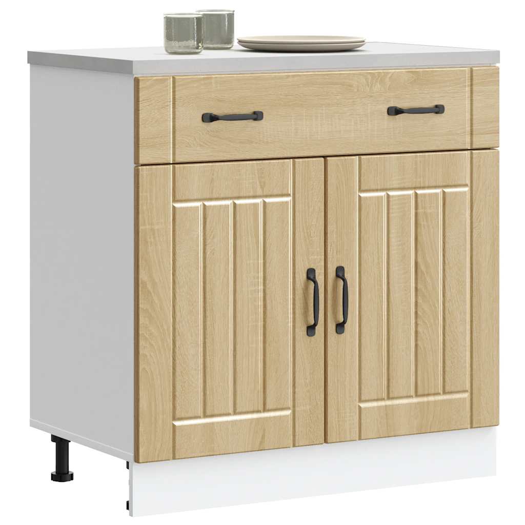 vidaXL Kitchen Base Cabinet "Lucca" Sonoma Oak Engineered Wood