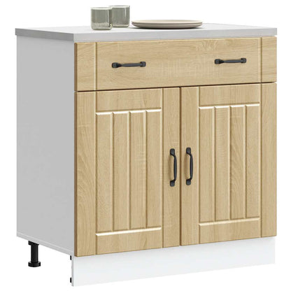 vidaXL Kitchen Base Cabinet "Lucca" Sonoma Oak Engineered Wood