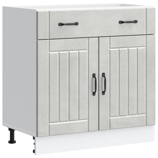 vidaXL Kitchen Base Cabinet "Lucca" Concrete Grey Engineered Wood