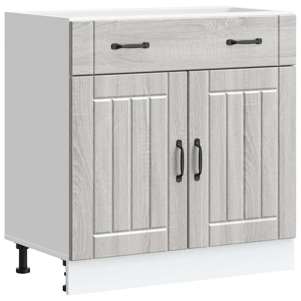 vidaXL Kitchen Base Cabinet "Lucca" Grey Sonoma Engineered Wood