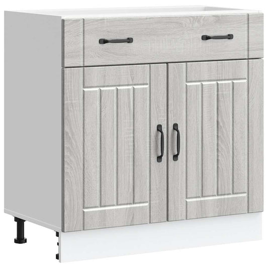 vidaXL Kitchen Base Cabinet "Lucca" Grey Sonoma Engineered Wood