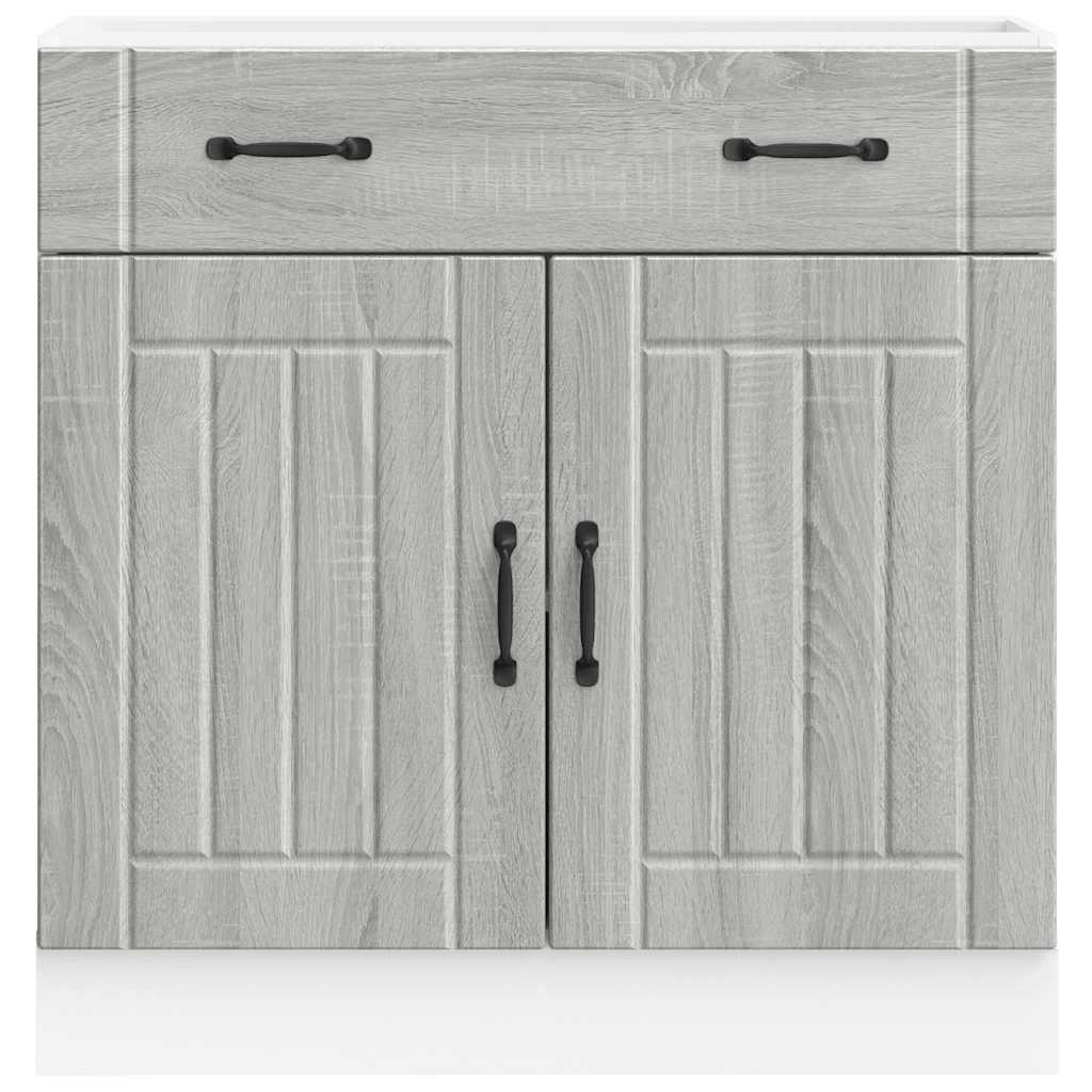 vidaXL Kitchen Base Cabinet "Lucca" Grey Sonoma Engineered Wood
