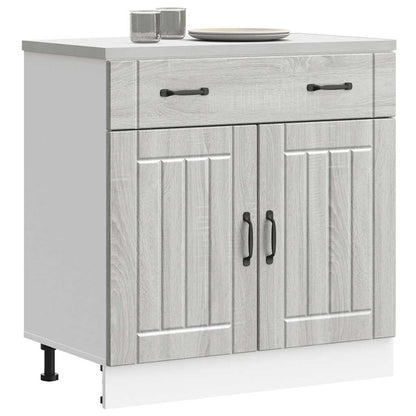 vidaXL Kitchen Base Cabinet "Lucca" Grey Sonoma Engineered Wood
