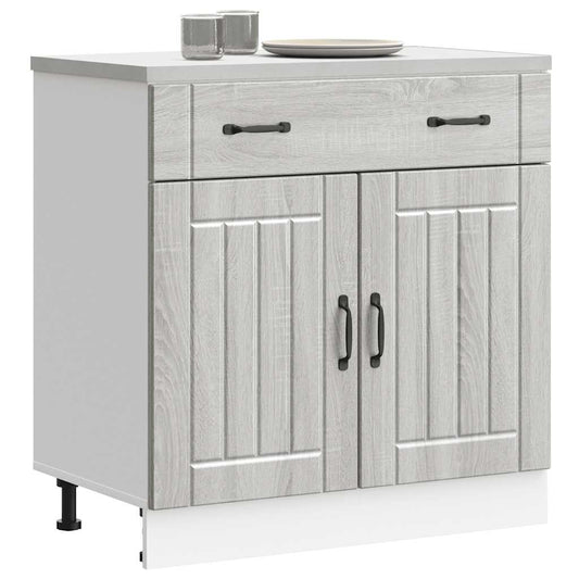 vidaXL Kitchen Base Cabinet "Lucca" Grey Sonoma Engineered Wood