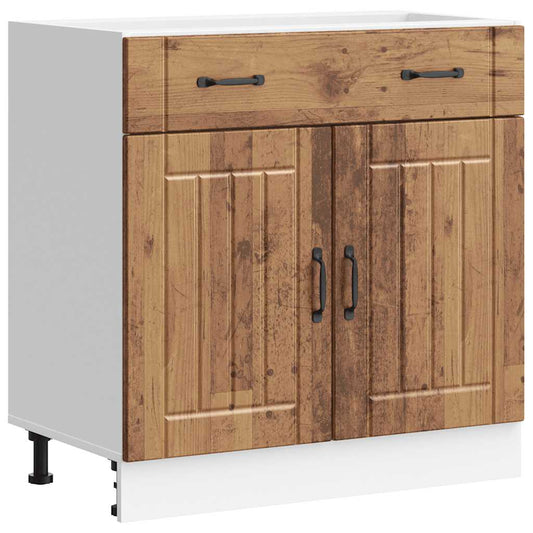 vidaXL Kitchen Base Cabinet "Lucca" Old Wood Engineered Wood