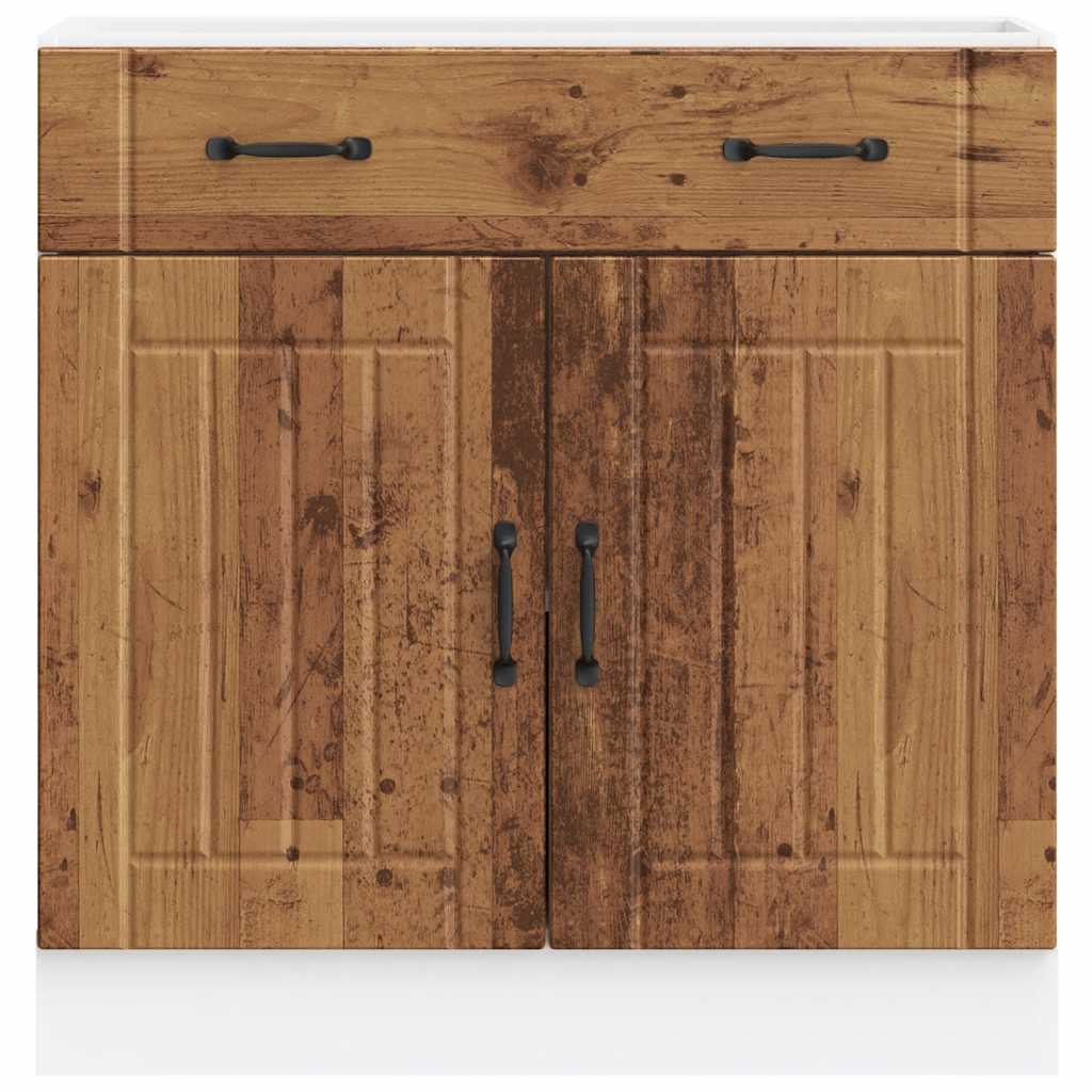 vidaXL Kitchen Base Cabinet "Lucca" Old Wood Engineered Wood