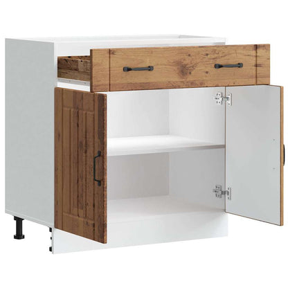 vidaXL Kitchen Base Cabinet "Lucca" Old Wood Engineered Wood