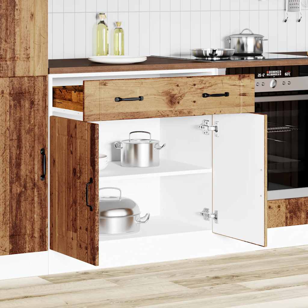 vidaXL Kitchen Base Cabinet "Lucca" Old Wood Engineered Wood