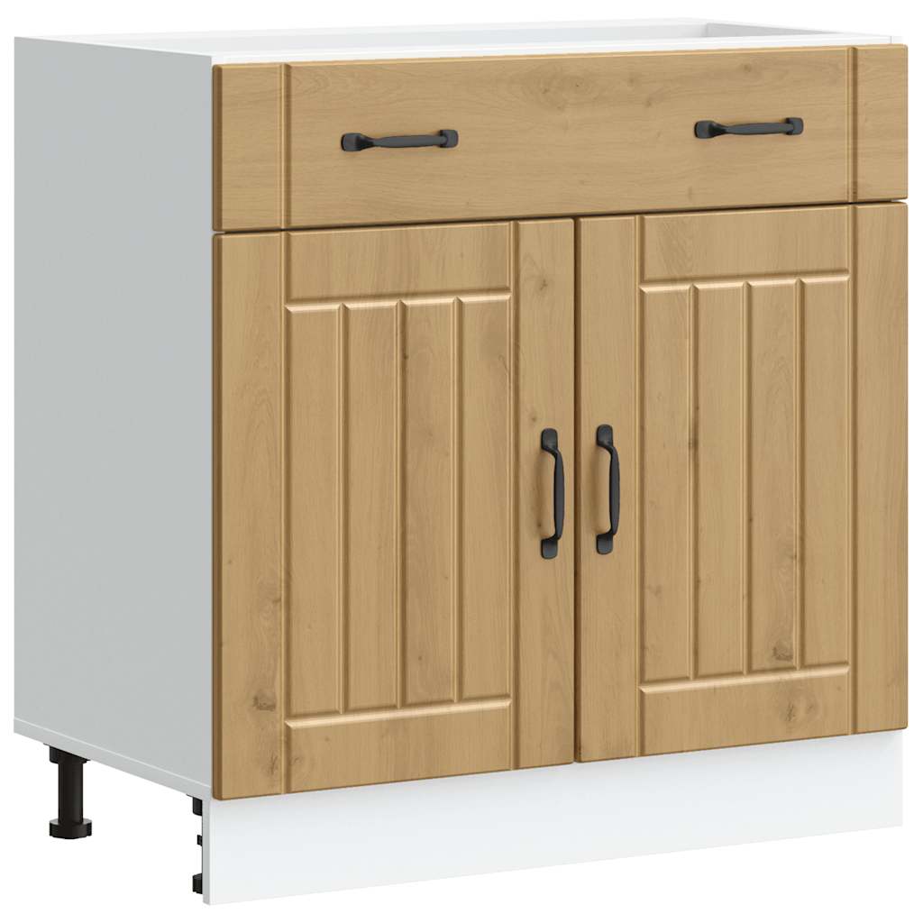 vidaXL Kitchen Base Cabinet "Lucca" Artisan Oak Engineered Wood