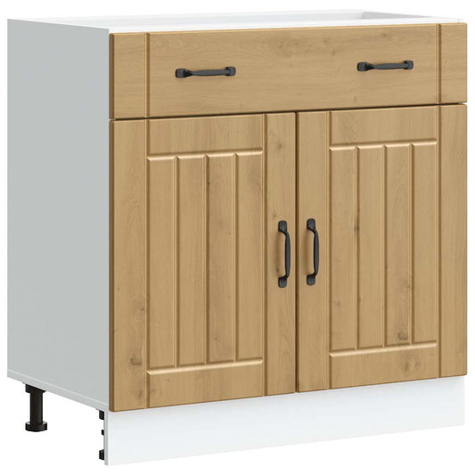 vidaXL Kitchen Base Cabinet "Lucca" Artisan Oak Engineered Wood