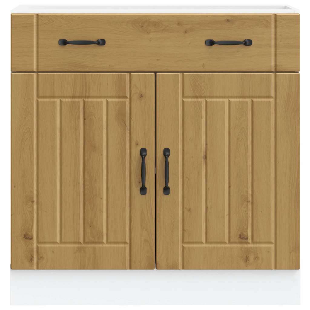 vidaXL Kitchen Base Cabinet "Lucca" Artisan Oak Engineered Wood