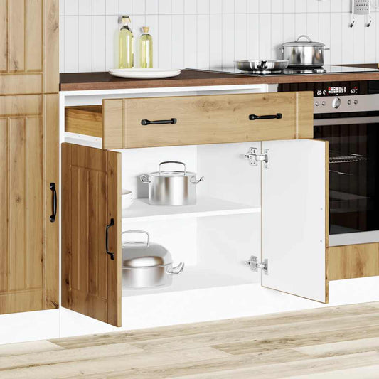 vidaXL Kitchen Base Cabinet "Lucca" Artisan Oak Engineered Wood