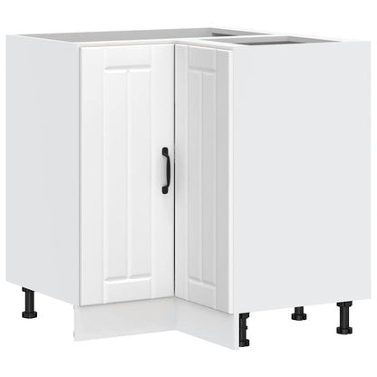 vidaXL Kitchen Corner Base Cabinet "Lucca" White Engineered Wood