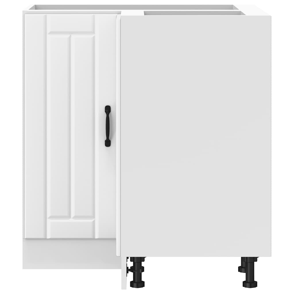 vidaXL Kitchen Corner Base Cabinet "Lucca" White Engineered Wood