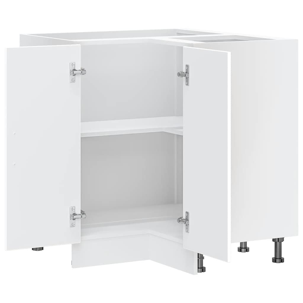 vidaXL Kitchen Corner Base Cabinet "Lucca" White Engineered Wood