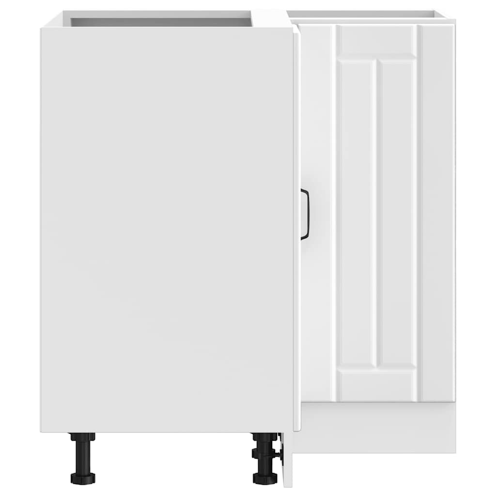 vidaXL Kitchen Corner Base Cabinet "Lucca" White Engineered Wood