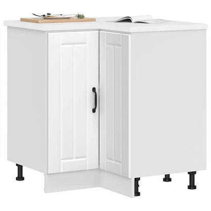 vidaXL Kitchen Corner Base Cabinet "Lucca" White Engineered Wood