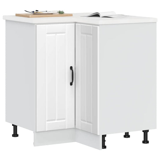 vidaXL Kitchen Corner Base Cabinet "Lucca" White Engineered Wood
