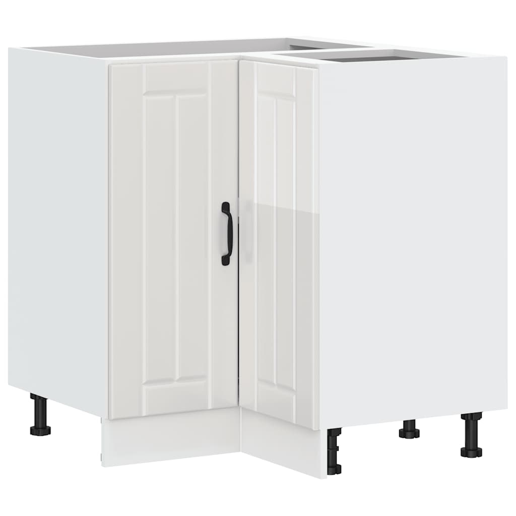 vidaXL Kitchen Corner Base Cabinet Lucca High Gloss White Engineered Wood
