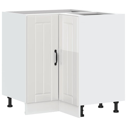 vidaXL Kitchen Corner Base Cabinet "Lucca" High Gloss White