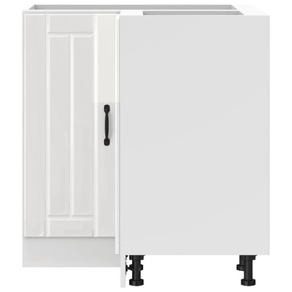 vidaXL Kitchen Corner Base Cabinet "Lucca" High Gloss White