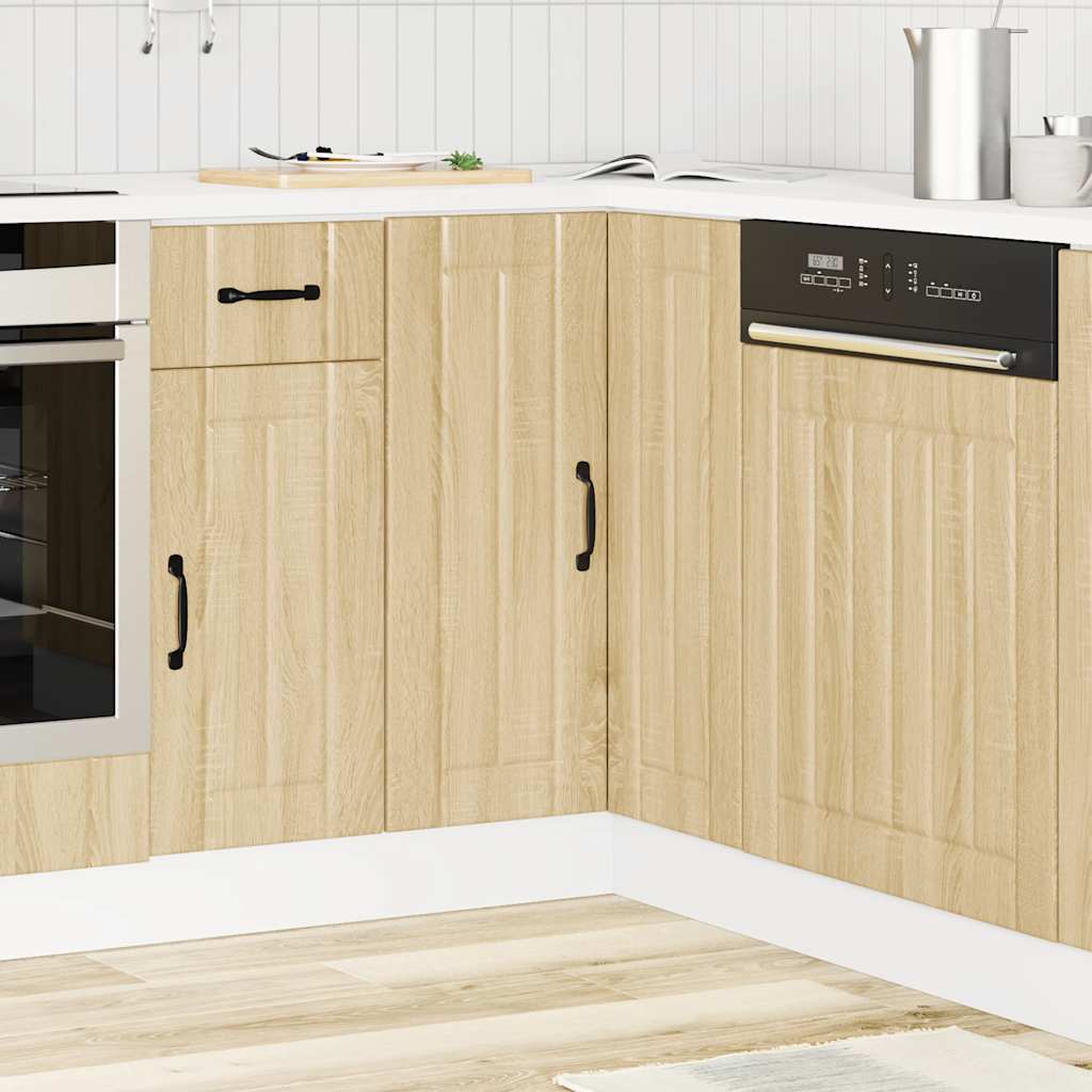 vidaXL Kitchen Corner Base Cabinet "Lucca" Sonoma Oak Engineered Wood