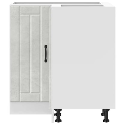 vidaXL Kitchen Corner Base Cabinet Lucca Concrete Grey Engineered Wood